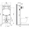 Комплект 4в1 унитаз, инсталляция, кнопка смыва, крышка-сиденье BELBAGNO BB507B/BB1055SC/BB002-80/BB005-PR-CHROME