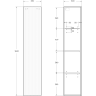 Пенал BELBAGNO UNO UNO-1600-1A-SC-BO подвесной L/R, белый матовый